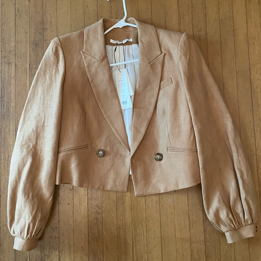 NWT Veronica Beard Milani Linen Cropped Jacket - Picture 4 of 13